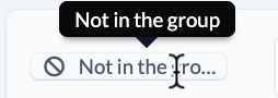 Groups - Settings - Automatic membership - Actions - Not in the group