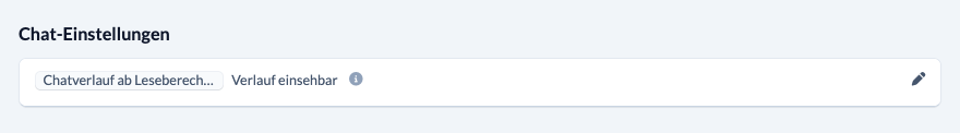 Screenshot: Chat-Einstellungen
