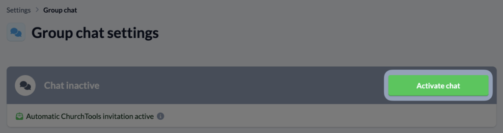 Screenshot Groups Settings Group chat Activate chat