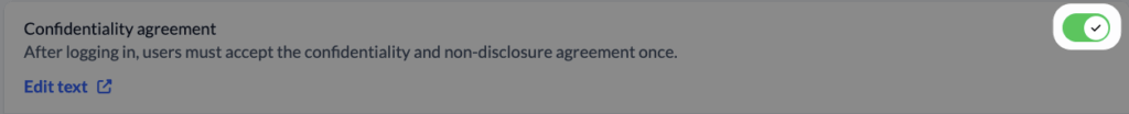 Data security - Geberal - Confidentiality agreement