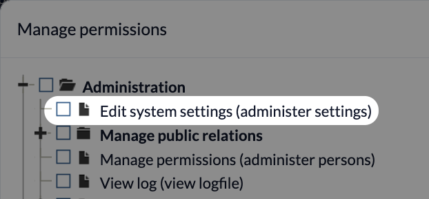 Permissions Administration