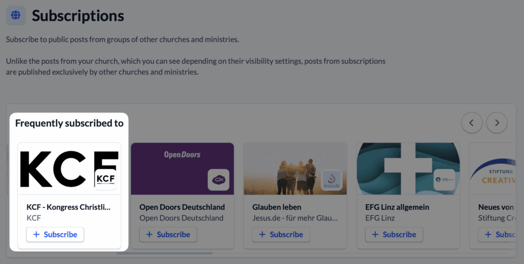 Posts - Subscriptions - from suggested Groups