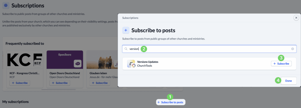 Posts - Subscriptions - from suggested Groups