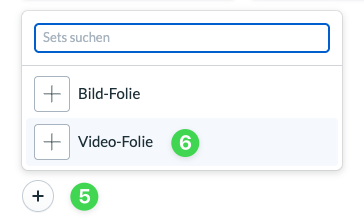 Screenshot Videofolie für den Seitenkopf auswählen