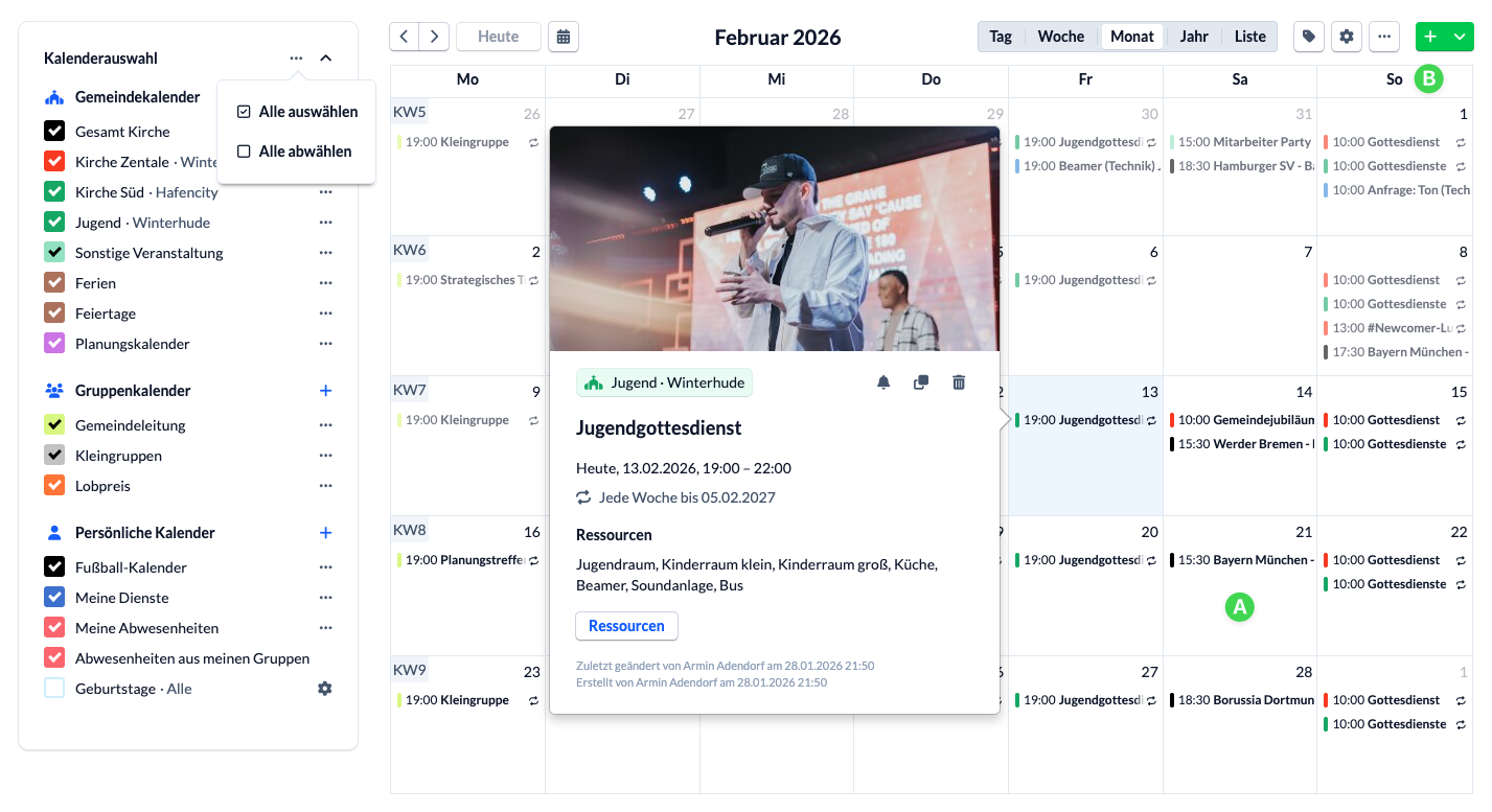 Screenshot Neuen Termin im Kalender erstellen